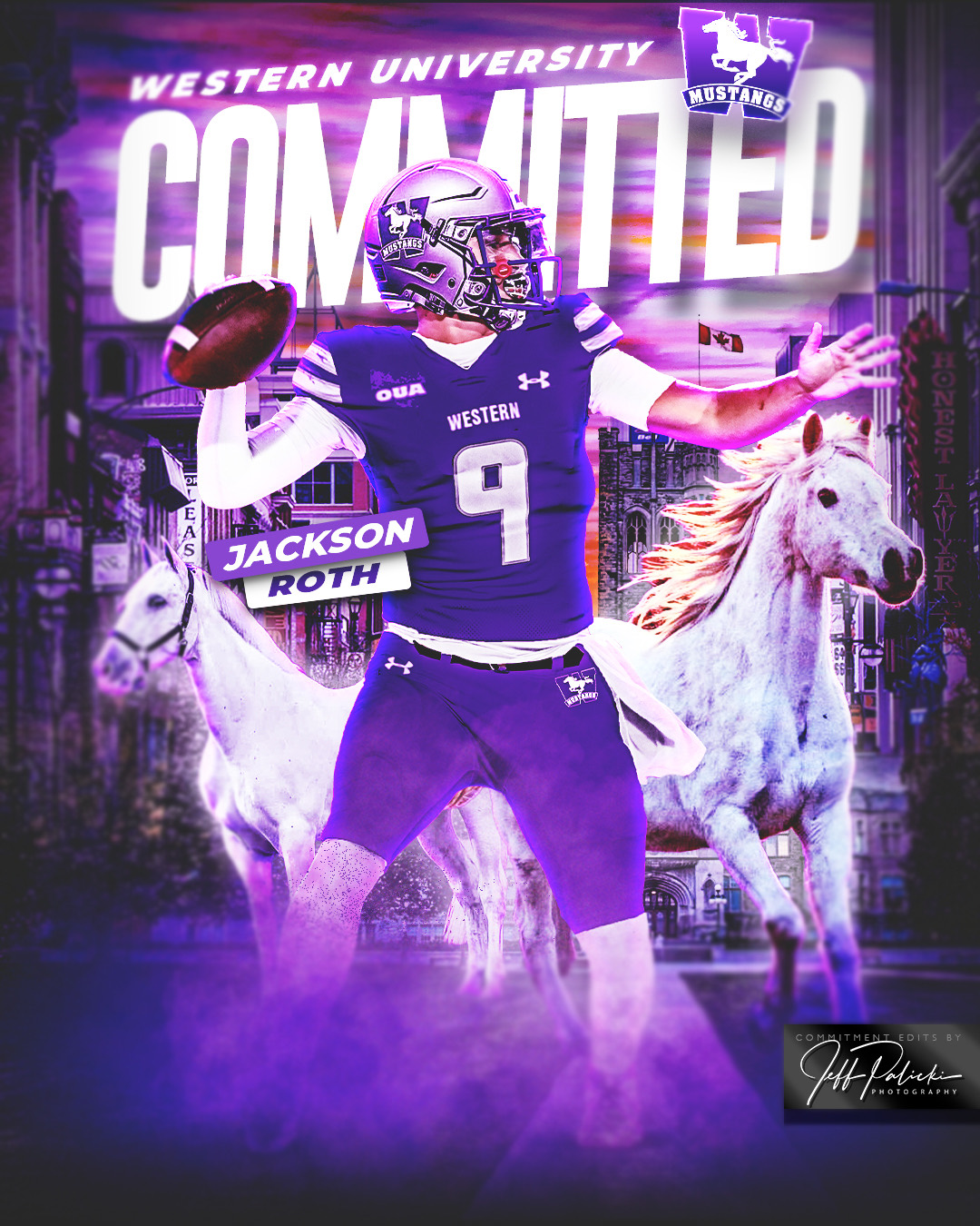 Finished commitment graphic after the jersey swap