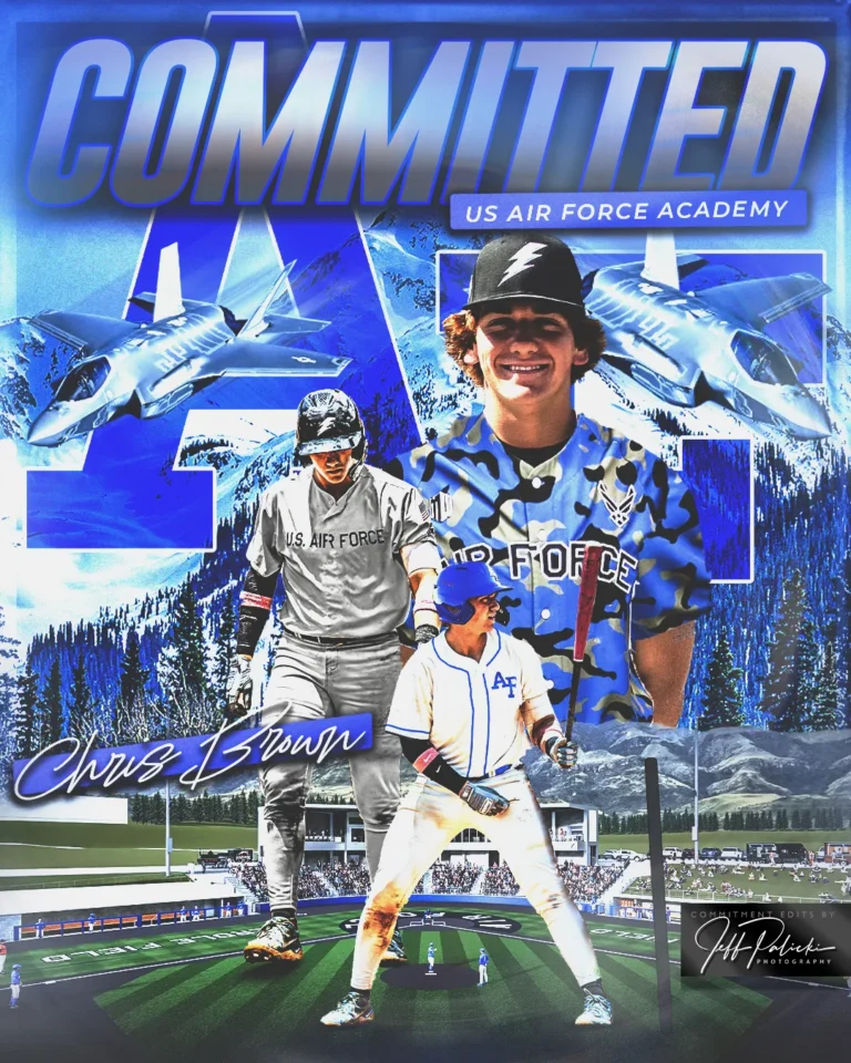Baseball commitment graphic by Jeff Palicki Photography