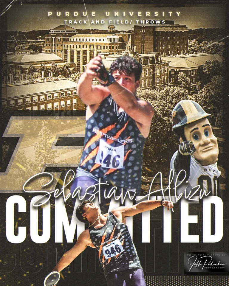 Track & Field commitment graphic by Jeff Palicki Photography