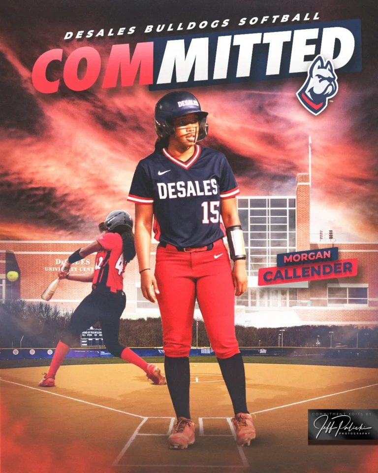 Softball commitment graphic by Jeff Palicki Photography