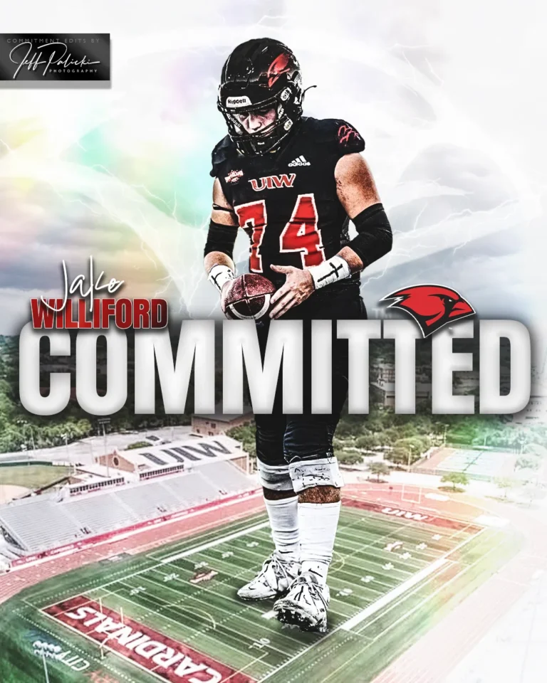 Football commitment graphic by Jeff Palicki Photography