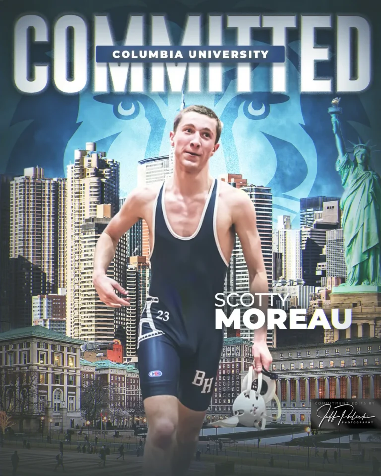 Wrestling commitment graphic by Jeff Palicki Photography