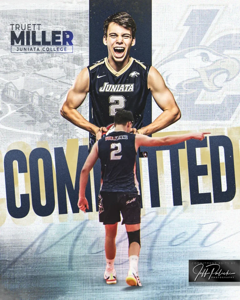 Volleyball commitment graphic by Jeff Palicki Photography