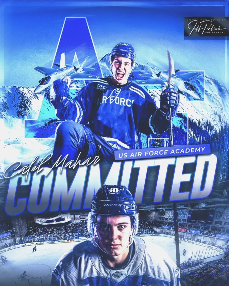 Hockey commitment graphic by Jeff Palicki Photography