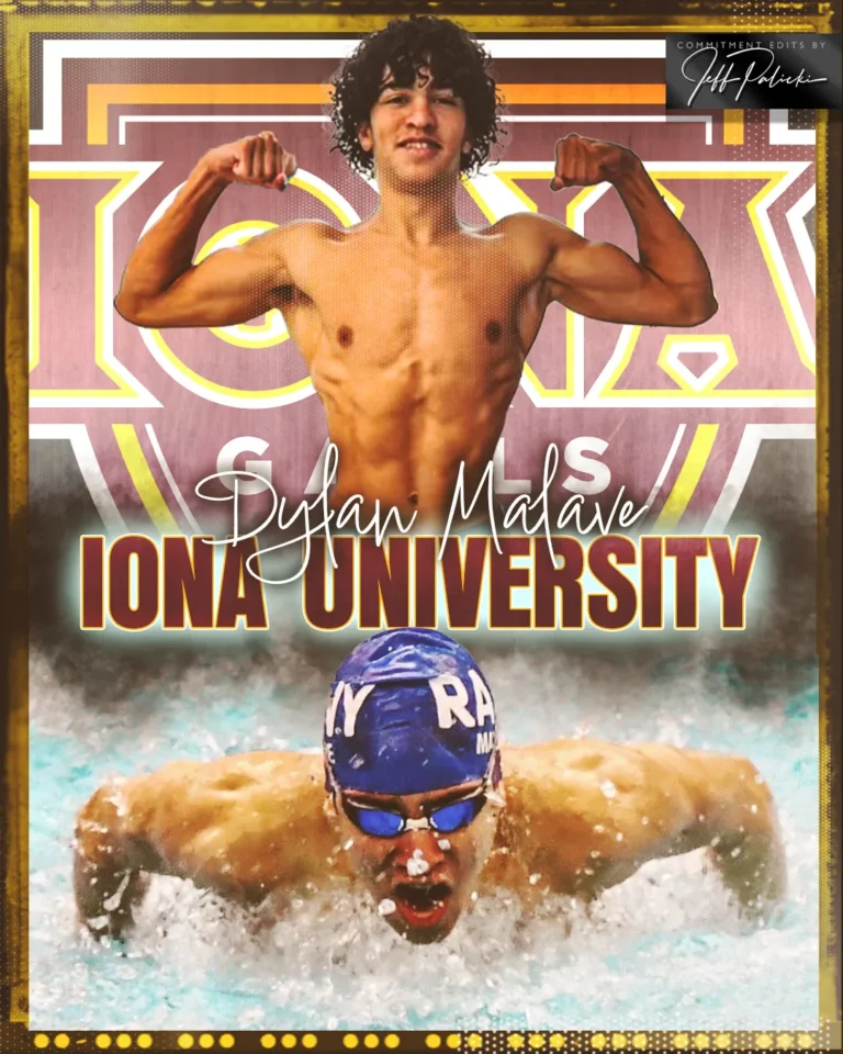 Swimming commitment graphic by Jeff Palicki Photography
