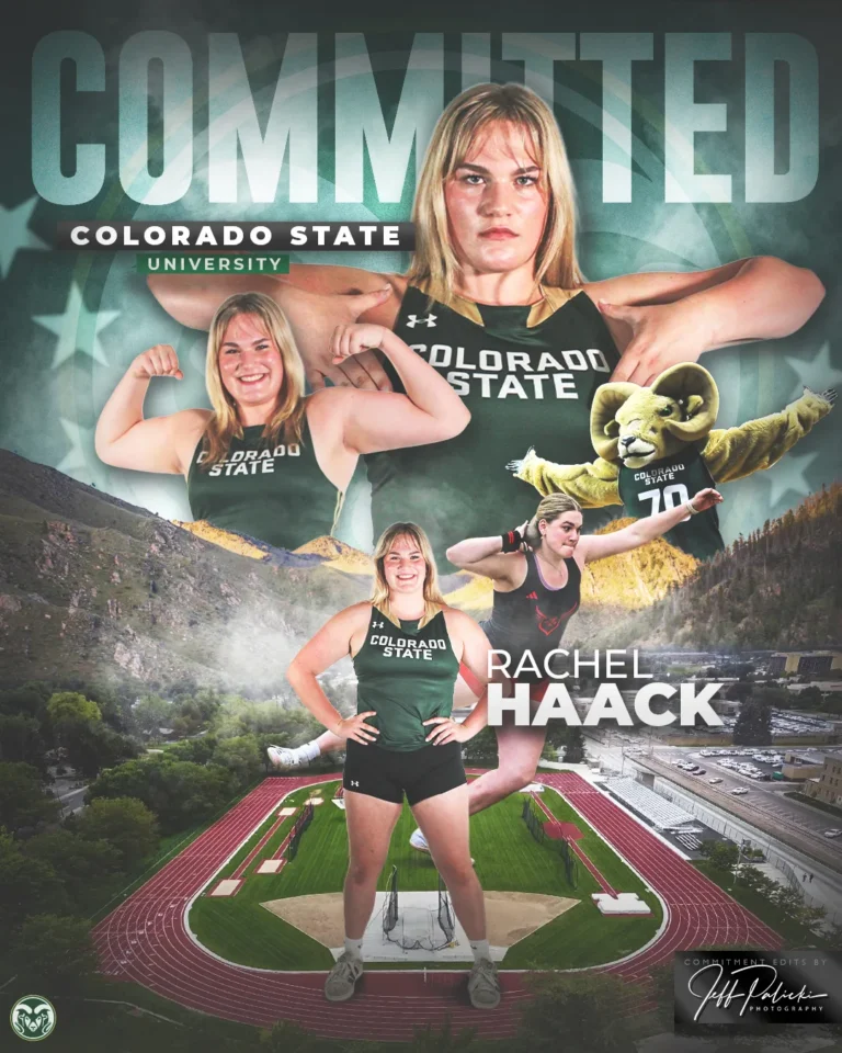 Track & Field commitment graphic by Jeff Palicki Photography