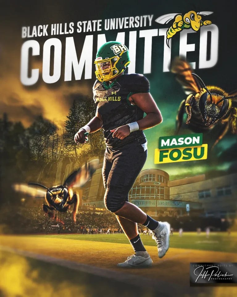 Football commitment graphic by Jeff Palicki Photography