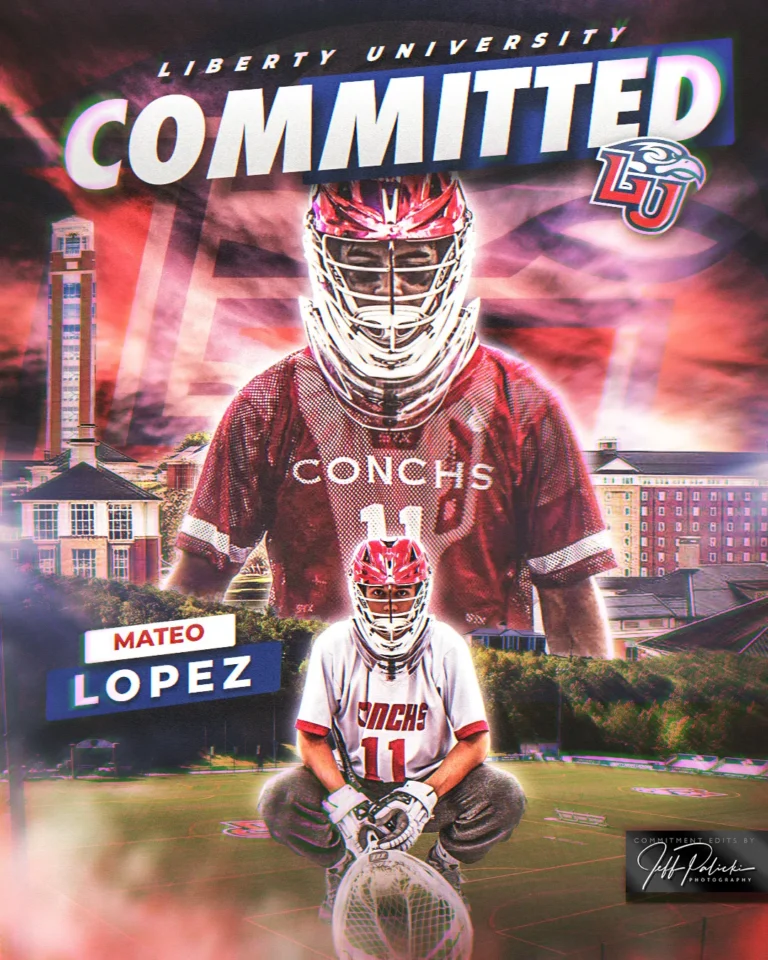 Lacrosse commitment graphic by Jeff Palicki Photography