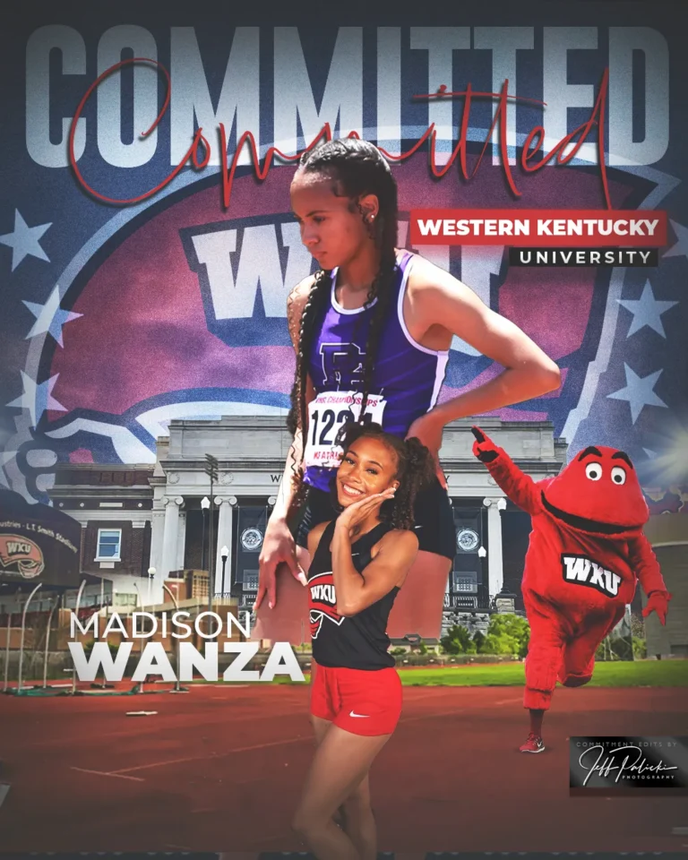 Track & Field commitment graphic by Jeff Palicki Photography