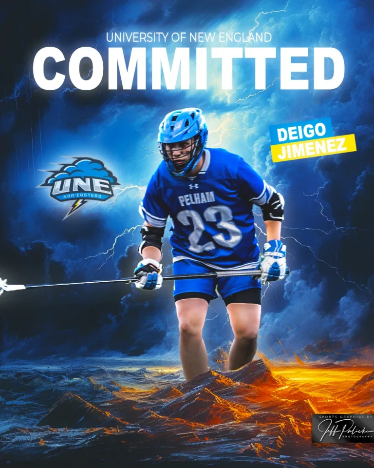 Lacrosse commitment graphic by Jeff Palicki Photography