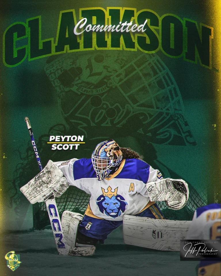 Hockey commitment graphic by Jeff Palicki Photography