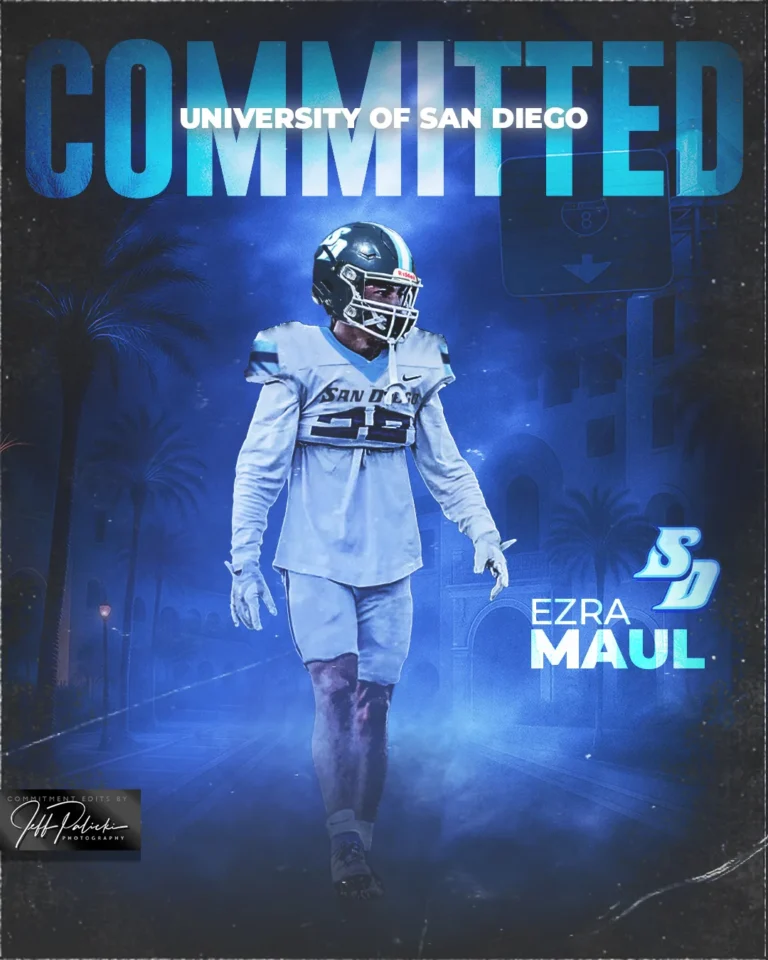 Football commitment graphic by Jeff Palicki Photography