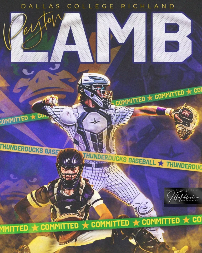 Baseball commitment graphic by Jeff Palicki Photography