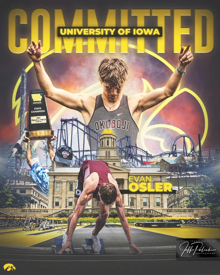 Track & Field commitment graphic by Jeff Palicki Photography