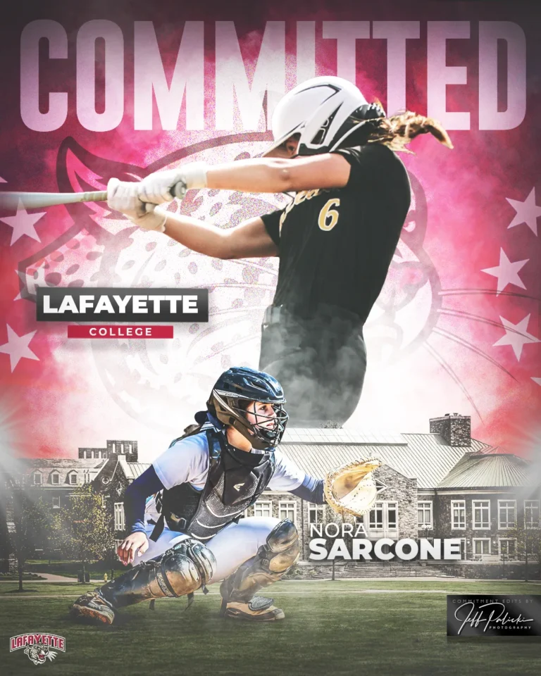 Softball commitment graphic by Jeff Palicki Photography