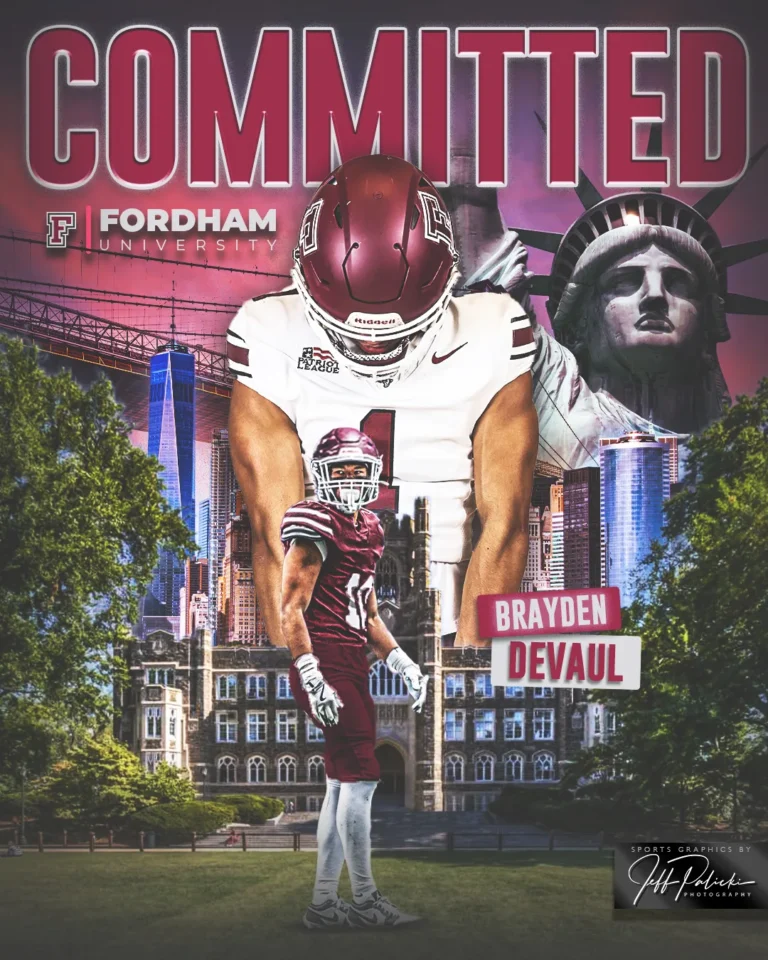 Football commitment graphic by Jeff Palicki Photography