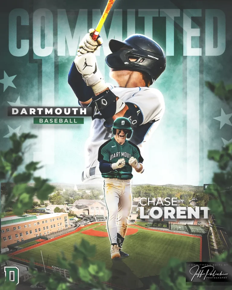Baseball commitment graphic by Jeff Palicki Photography