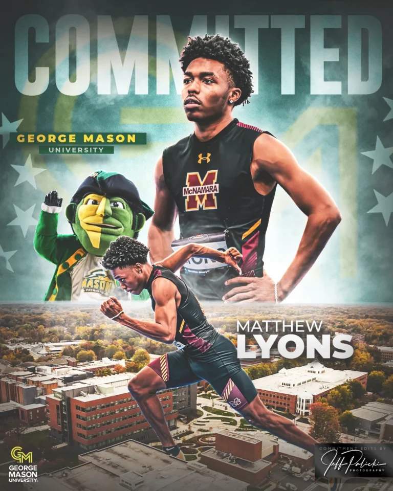 Track & Field commitment graphic by Jeff Palicki Photography