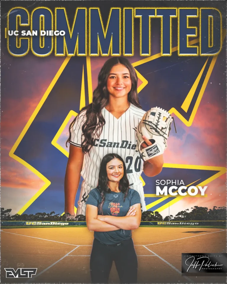 Softball commitment graphic by Jeff Palicki Photography