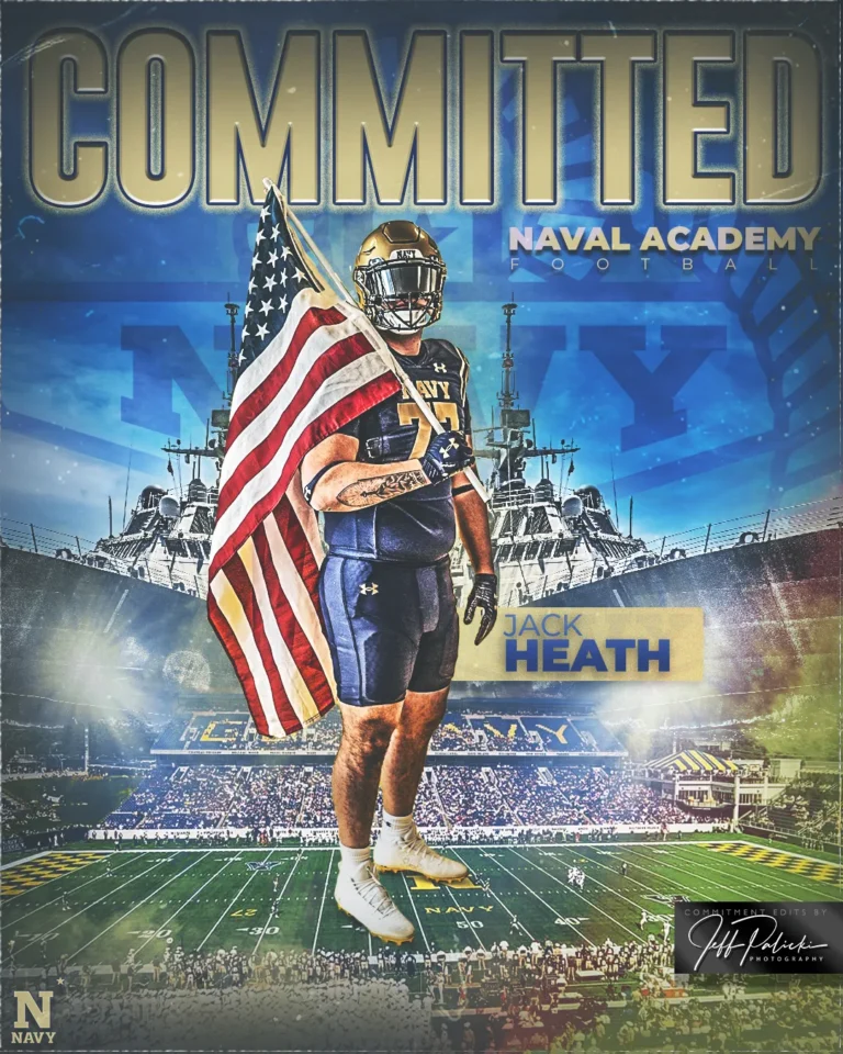 Football commitment graphic by Jeff Palicki Photography