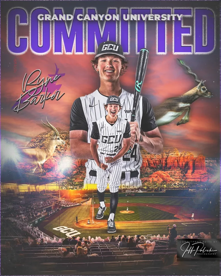 Baseball commitment graphic by Jeff Palicki Photography