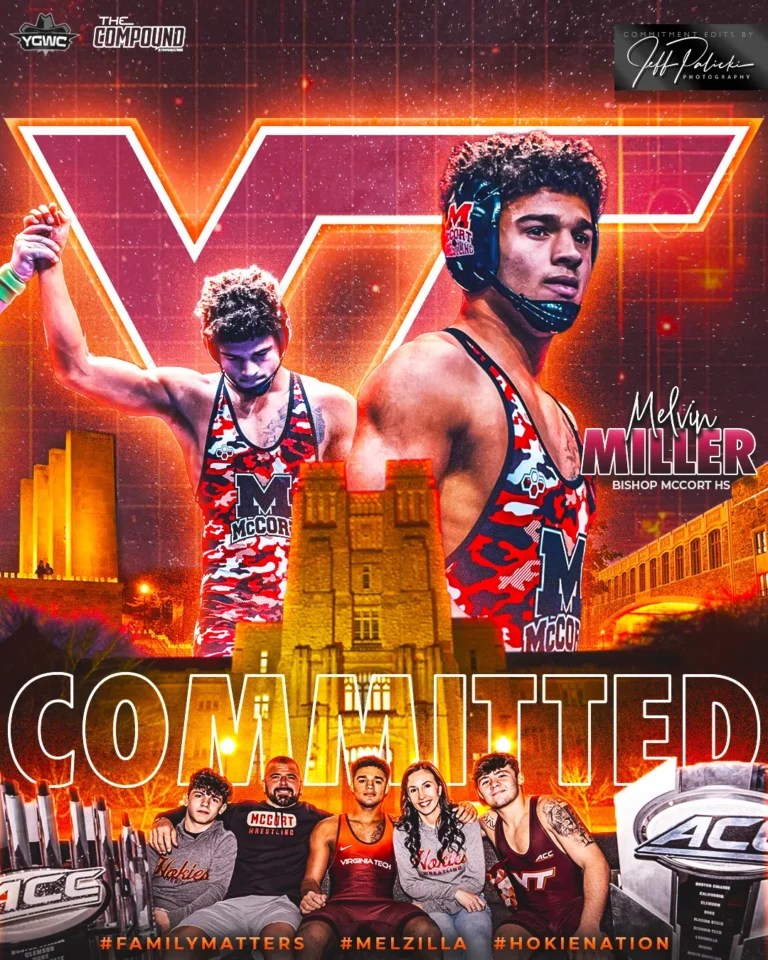 Wrestling commitment graphic by Jeff Palicki Photography