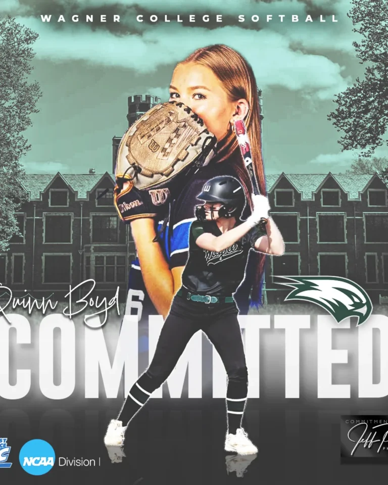 Softball commitment graphic by Jeff Palicki Photography