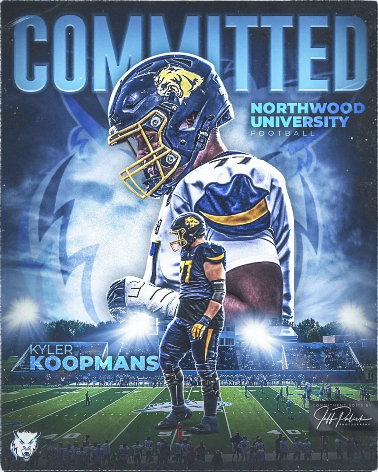 Football commitment graphic by Jeff Palicki Photography