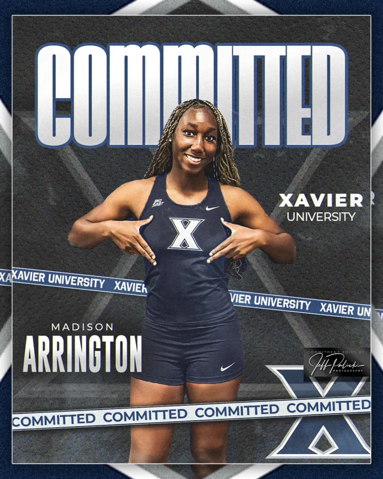 Track & Field commitment graphic by Jeff Palicki Photography