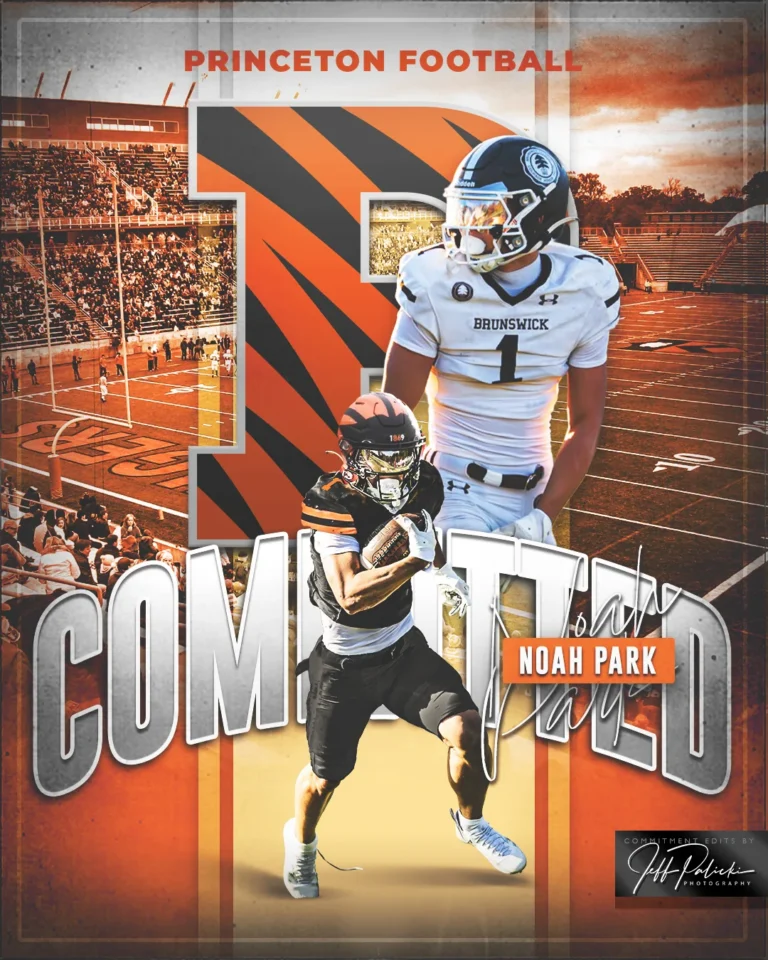 Football commitment graphic by Jeff Palicki Photography