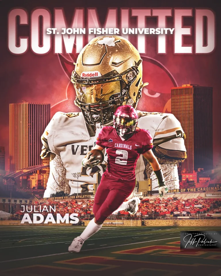 Football commitment graphic by Jeff Palicki Photography
