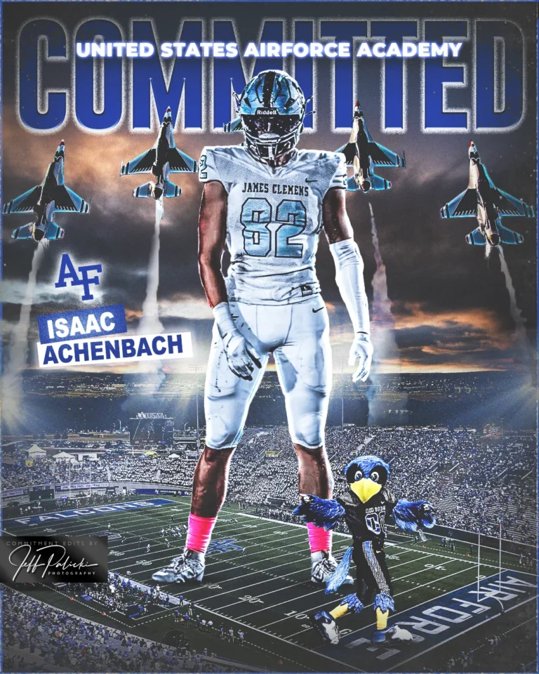 Football commitment graphic by Jeff Palicki Photography