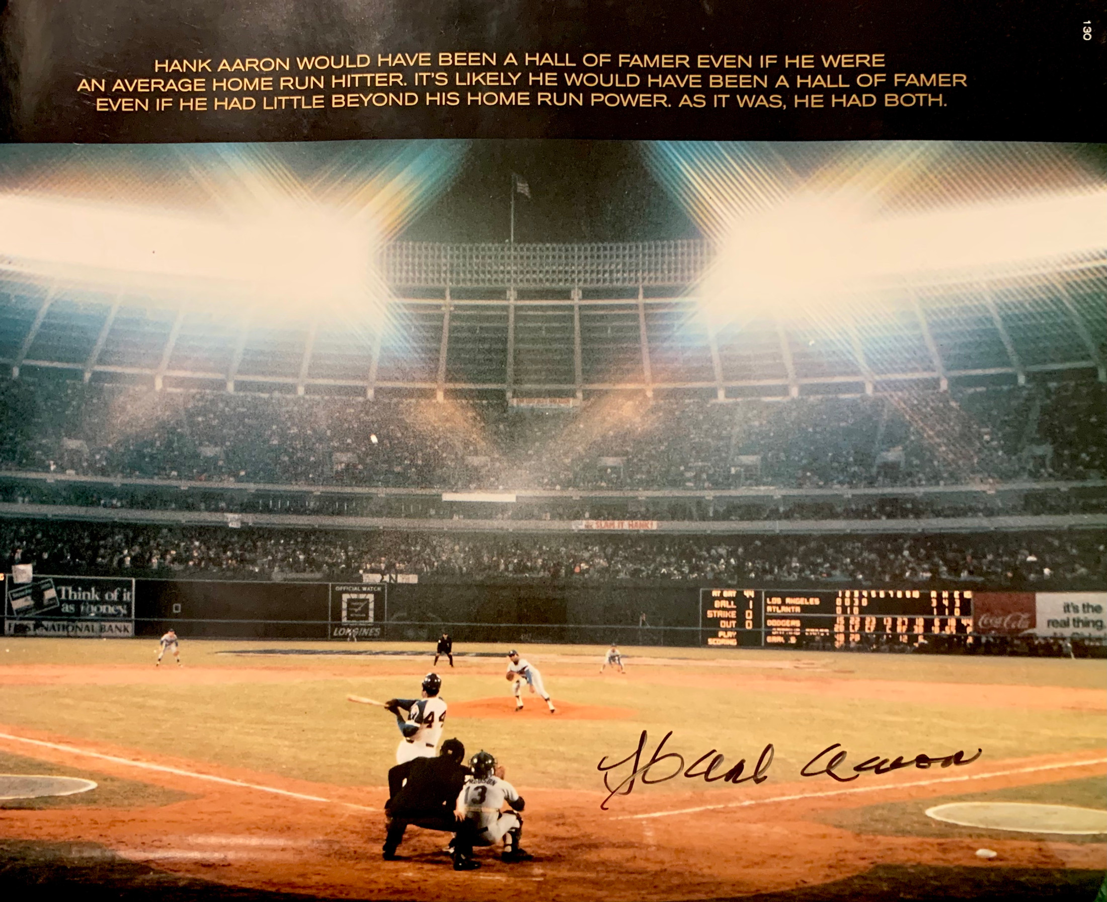 Hank Aaron's autograph in Jeff Palicki's MLB All Century Book