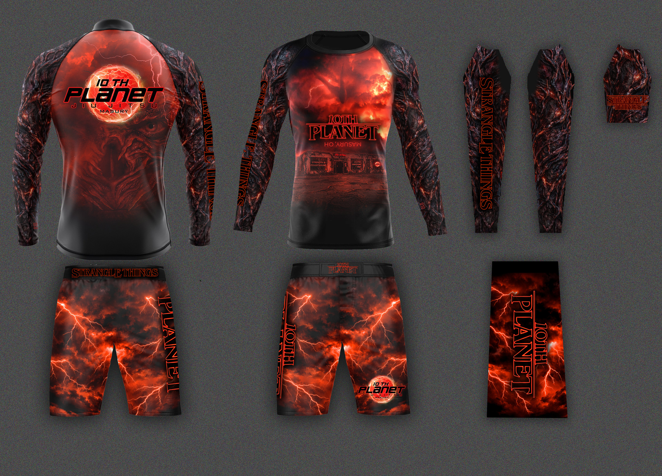 Strangle Things Custom Rash Guard for BJJ