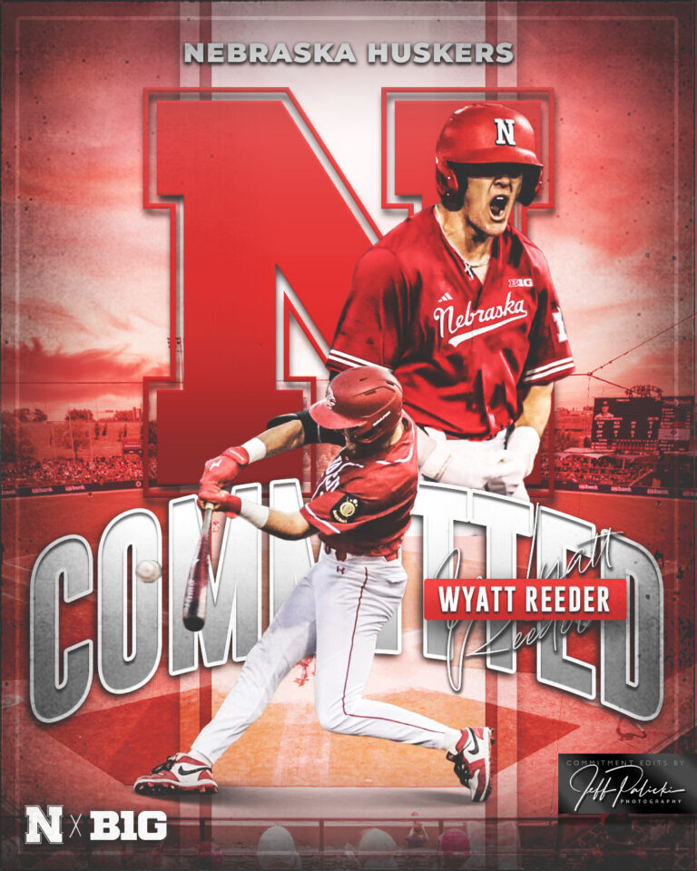 Nebraska baseball commitment graphic by Jeff Palicki Photography