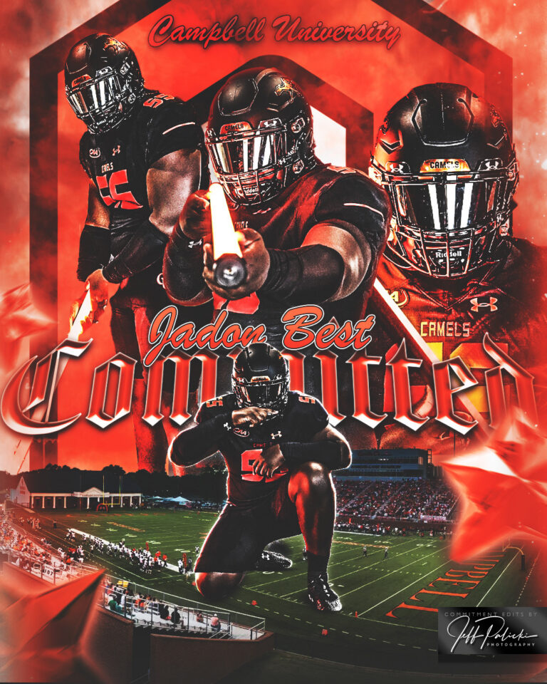 Campbell University football commitment graphic by Jeff Palicki Photography